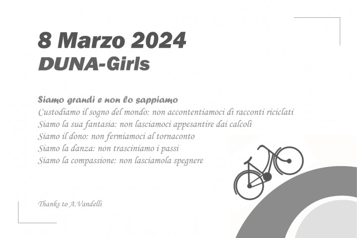 8 MARZO: DUNA-GIRLS IN MOVIMENTO CONTRO LA VIOLENZA