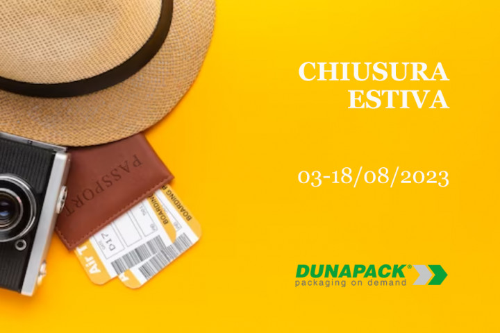 CHIUSURA ESTIVA: BUONE VACANZE DAL TEAM DUNAPACK®!