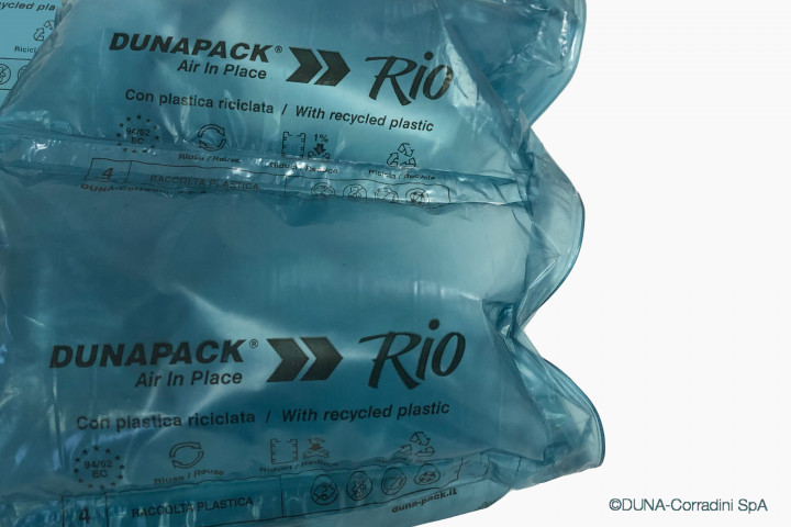 DUNAPACK® lancia RIO, i nuovi imballaggi ad aria in plastica riciclata
