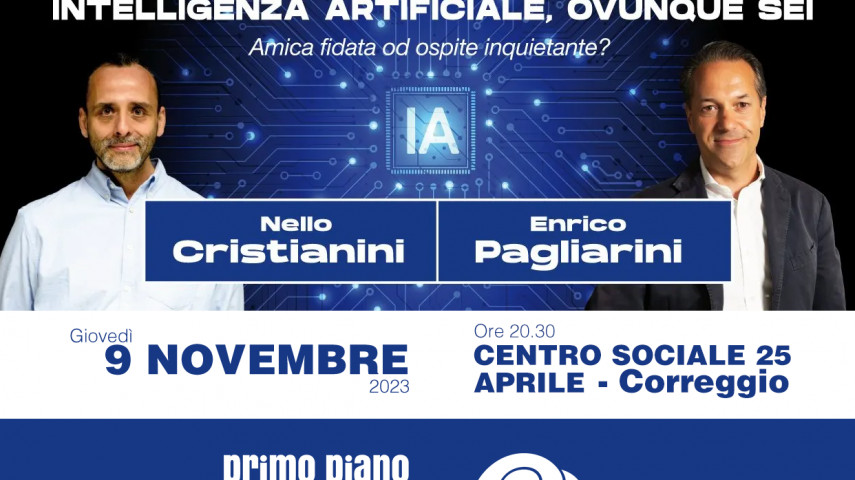 31.10.2023 - IL GRUPPO DUNA CON PRIMO PIANO: “INTELLIGENZA ARTIFICIALE, OVUNQUE SEI”