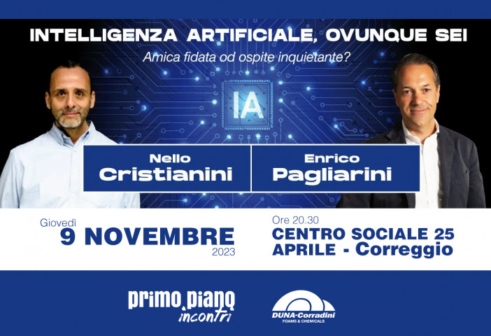 IL GRUPPO DUNA CON PRIMO PIANO: “INTELLIGENZA ARTIFICIALE, OVUNQUE SEI”