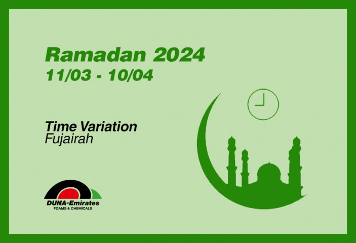 RAMADAN 2024: VARIAZIONE DI ORARIO IN DUNA-EMIRATES
