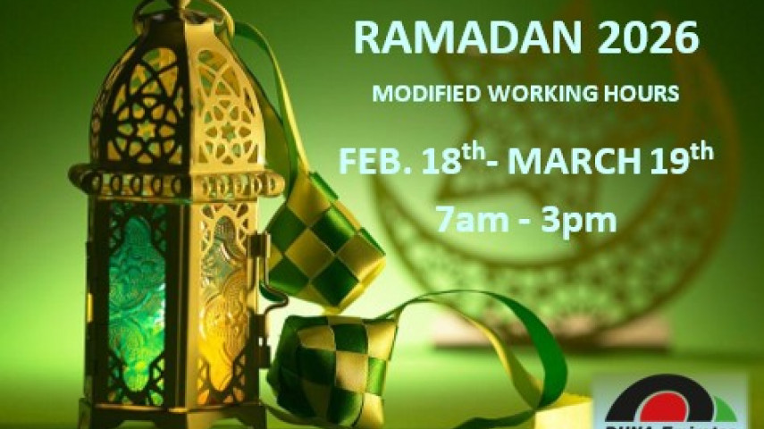 18.02.2026 - RAMADAN 2026: VARIAZIONE DI ORARIO IN DUNA-EMIRATES