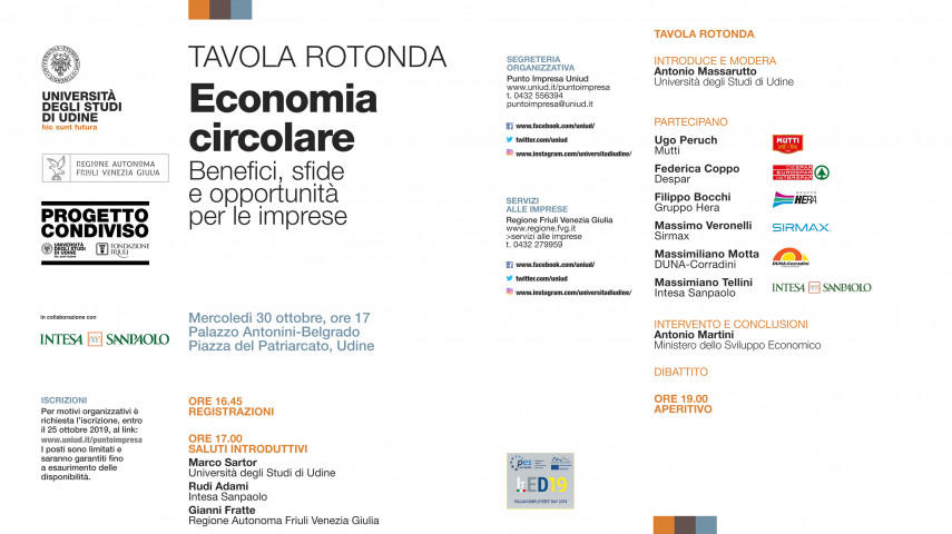 22.10.2019 - TAVOLA ROTONDA “ECONOMIA CIRCOLARE”